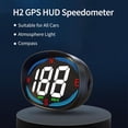thumbnail image 2 of Docbraces Universal HUD GPS Velocímetro Plug and Play con conexión USB, pantalla frontal para todos los vehículos, muestra MPH, viene con brújula alerta de exceso de velocidad, 2 of 5