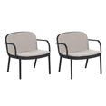 thumbnail image 5 of Tcbosik Set of 2 Modern Chairs with Cushion, Outdoor Club Chair, Accent Armchair for Patio, Garden, Backyard, Beige & Black, 5 of 11