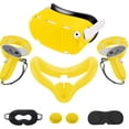 thumbnail image 1 of Accessories for Oculus Quest 2, JMIANeodark Yellow Silicone Face Cover for Oculus Quest 2, VR Shell Cover, Protective Lens Cover,Touch Controller Grip Cover, Disposable Eye Cover, Protect VR Sets, 1 of 5