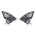 thumbnail image 1 of Rimless Butterfly Wing Unique Party Shade Sunglasses Gold Black, 1 of 4