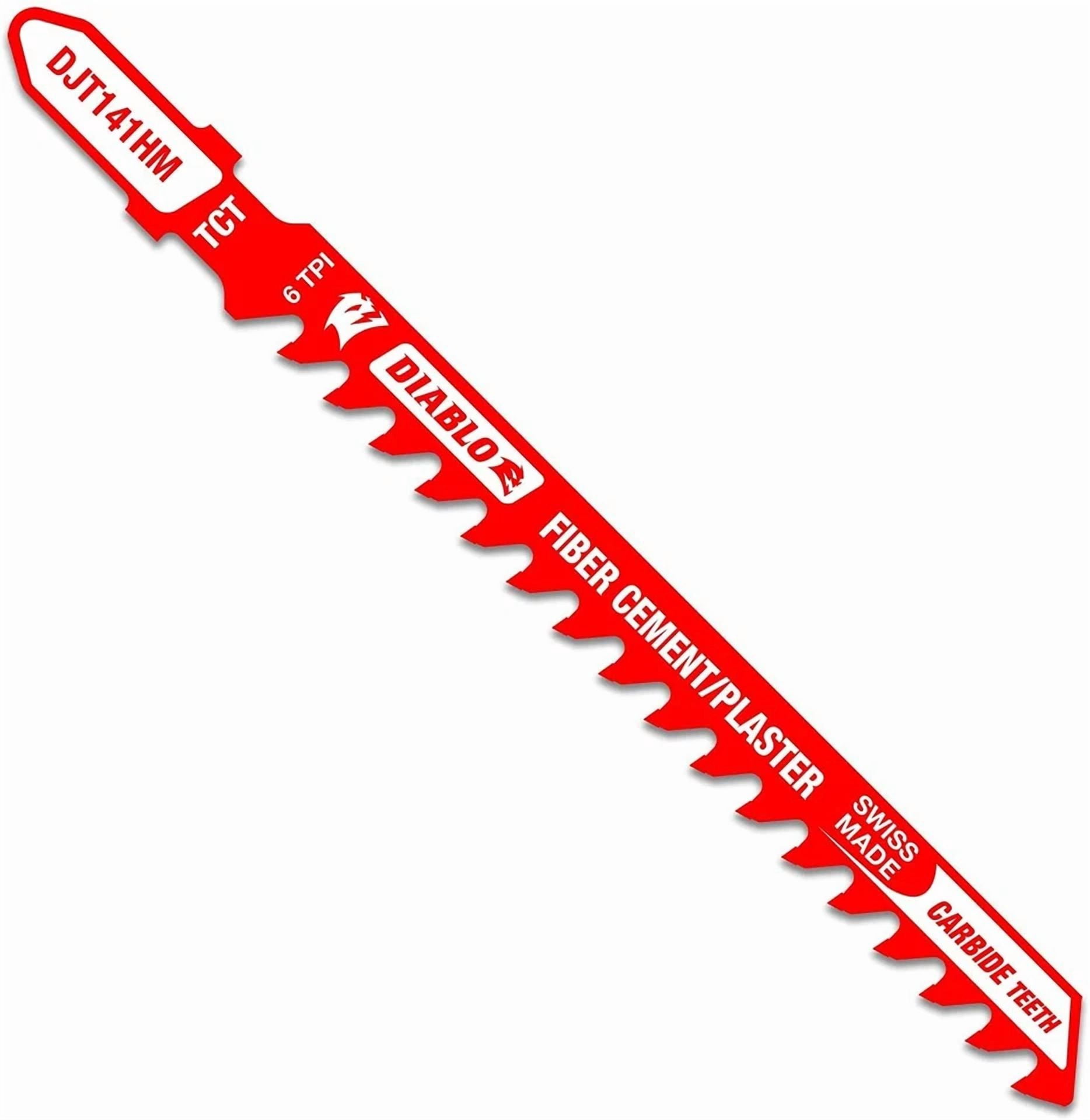 CIRCLE- Diablo Djt141Hm 4" 6Tpi Carbide Jig Saw Blade For Fiber Cement & Plaster