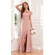 thumbnail image 2 of Vestido de dama de honor CDSSL de chifón naranja quemado, línea A, talla grande, 2 of 7