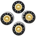 thumbnail image 2 of 8 Pcs Boutons de Contrôle de Vitesse pour Guitare Électrique Style LP, Transparent Doré, 2 of 4