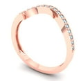 thumbnail image 2 of 0.21 ct Brilliant Round Cut Natural Sky Blue Topaz 18K Rose Gold Stackable Band SZ 10.5, 2 of 6