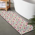 thumbnail image 2 of Lightgreen Daisy Flower Pink Blooms Pattern Bathroom Rugs Mat,Non Slip Microfiber Bathroom Rug,Rubber Backing,Soft Bathroom Mats for Bathroom Floor,Tub and Shower,47x17in(120x43cm), 2 of 5