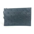 thumbnail image 1 of Pre-Owned VERSACE Medusa pouch bag strap clutch leather men women black (Good), 1 of 13