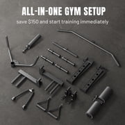 Mikolo M11 Elite Smith Machine Home Gym,2200 lbs Power Rack Cage with Dual 130LBS Weight Stacks, Functional Trainer , 18PCS Aluminum Pulleys and Other Attachments for Home Gym