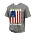 thumbnail image 2 of LNZGNM Mens American Flag Shirts 250th Anniversary Short Sleeve T-Shirts Stylish Star Stripes Graphic Crewneck Shirts Workout Tee Shirts,Gray XL, 2 of 4