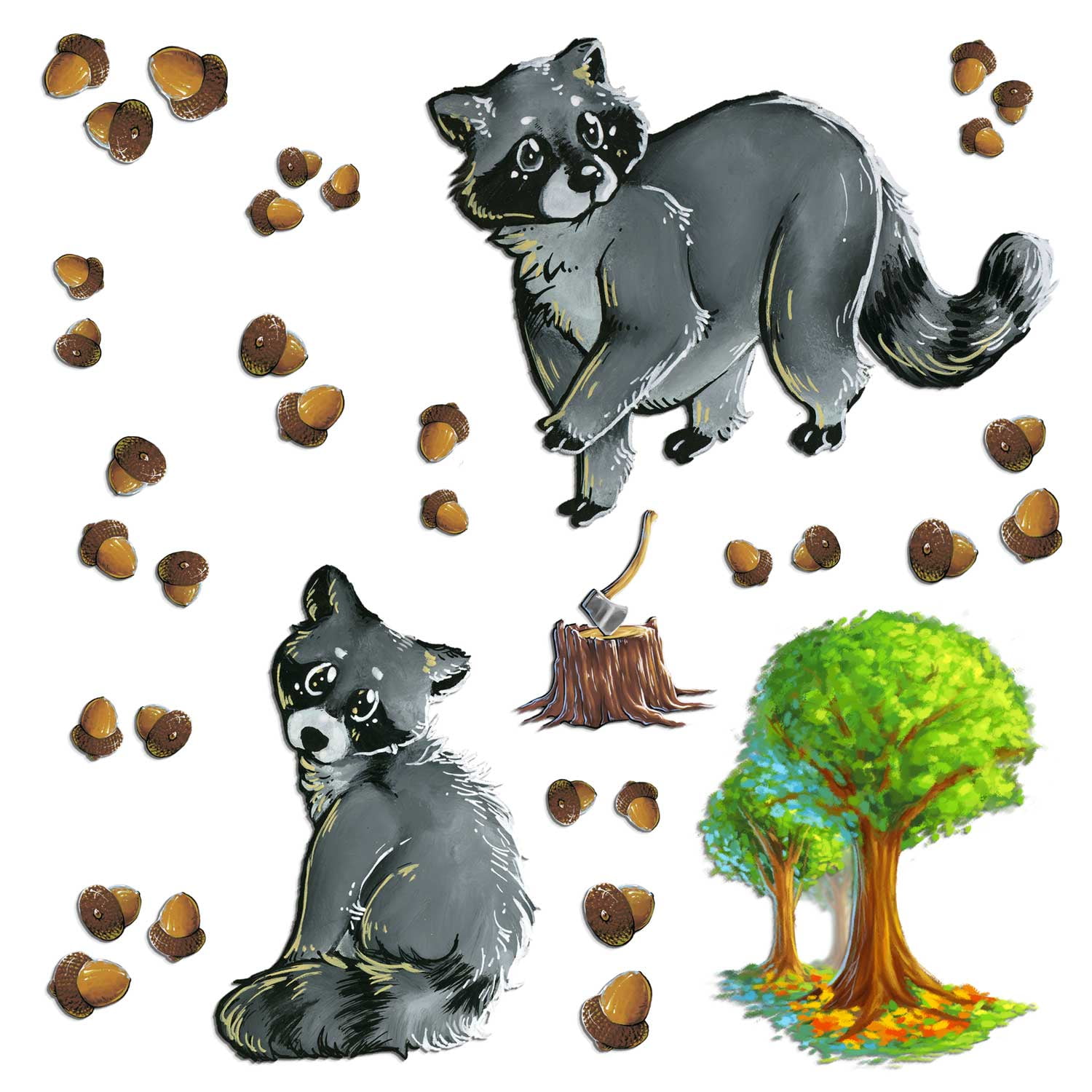 Cohas Removable Vinyl Wall Decals for Baby Nursery or School, Mountain