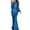 Blue, variant on Evening Dresses for Women Holiday Party Dresses for Women Elegant Long Sleeve Evening Gown With Fringe Detail for Fall Winter formal Dinner Party and