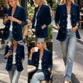 thumbnail image 6 of Guluxicc Women's Velour Dressy Jackets Ruffled Trim Long Sleeve Casual Jackets with Pockets for Everyday Fall Winter, 6 of 8