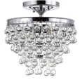 thumbnail image 2 of JONATHAN Y Toronto 13" Metal/Crystal LED Flush Mount, Chrome, JYL9029B, 2 of 8