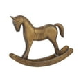 thumbnail image 3 of deevoka Rocking Horse Statue Artistic Decorative Figurine for Gift Tabletop TV Stand Bronze, 3 of 9