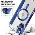 thumbnail image 3 of Allytechgroup Magnetic Wallet Case for Apple iPhone 16 Plus, RFID Blocking PU Leather Clear Back Cover Compatible with Magsafe Wireless Charging Anti-Scratch Phone Case for iPhone 16 Plus, Royalblue, 3 of 8