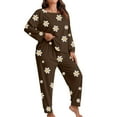 thumbnail image 4 of Censtreet Women's Plus Size 2 Piece Pajama Set Long Sleeve Shirt with Long Pajama Pant Printed Pj Lounge Sets XL-5XL, 4 of 5