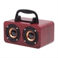 thumbnail image 1 of Wooden Speaker Bluetooth 5.0 Dual Channel Stereo with FM Radio, A, 1 of 5