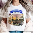 thumbnail image 2 of Artistic Pennsylvania State Themes and Landmarks T-Shirt, Tee for History and Travel Lovers, 2 of 6
