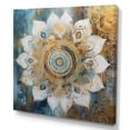 thumbnail image 2 of DESIGN ART Designart "White And Gold Mandala Ii" Boho Mandala Canvas Print 16 in. wide x 16 in. high, 2 of 5