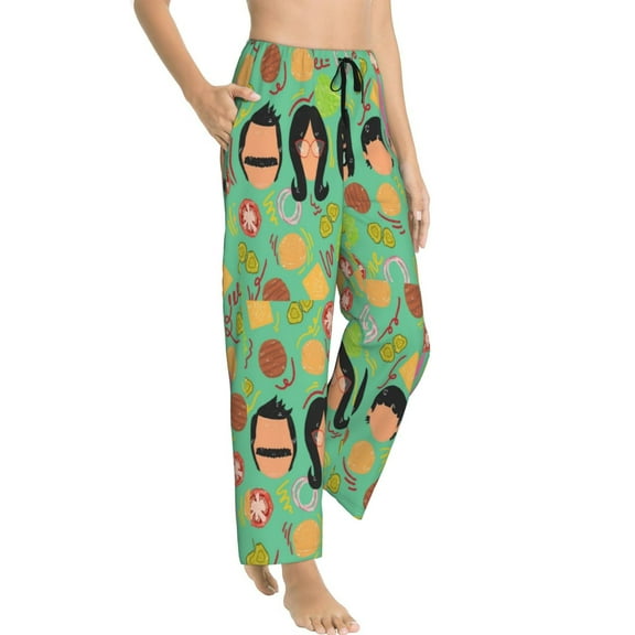 Womens Bob's Burgers (40) Pajama Pants Sleepwear Pajamas Vacation Sleep Pant With Pockets