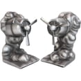 thumbnail image 2 of Pilot Airplane Propellers Bursting Out of Clouds Bookends Pair Set Statue 6" H, 2 of 6