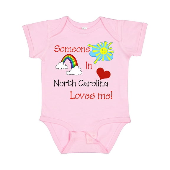 Inktastic Someone in North Carolina Loves Me Boys or Girls Baby Bodysuit