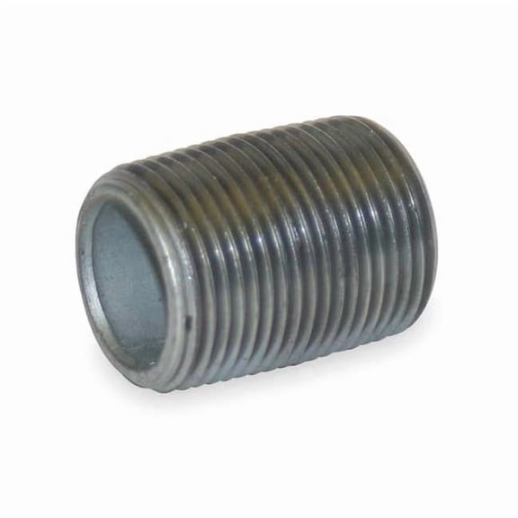 Beck 1-1/4" MNPT Close TBE Galvanized Steel Pipe Nipple Sch 40 0331028209