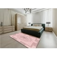 thumbnail image 4 of Ahgly Company Indoor Square Patterned Pink Bubble Gum Pink Area Rugs, 3' Square, 4 of 6
