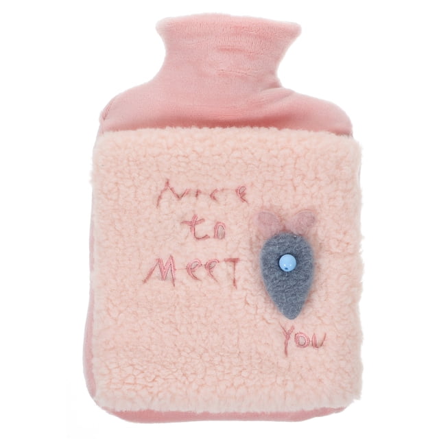 Miangastore 1Pc Durable Plush Hand Warmer Mini Hand Warmer Water Injection Hot Water Bag