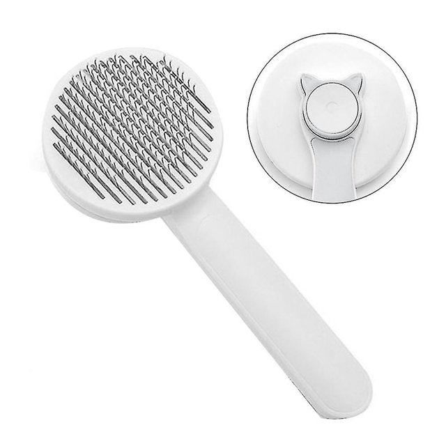 Cepillo para mascotas, peine autolimpiante, cepillo para quitar el pelo, cepillo para el cuidado de perros, masajes, peine para mascotas Gr-YGWL