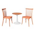thumbnail image 1 of Strata Furniture 2 Chaises en Polypropylène Rio avec Table Sprout en Orange, 1 of 2