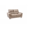 thumbnail image 2 of 37" Modern Beige Leather Loveseat, 2 of 2