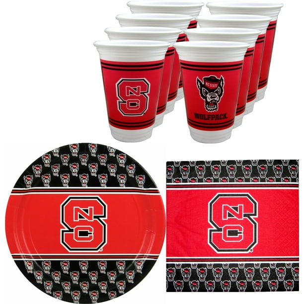 NC State Wolfpack Party Supplies 48 pieces (Serves 16)