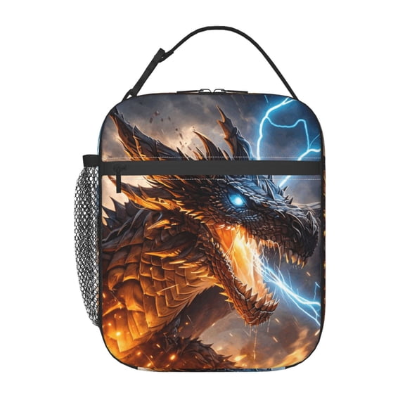 Fantasy Dragon Lunch Bag Reusable Thermal Lunch Tote with Handle for Women and Men