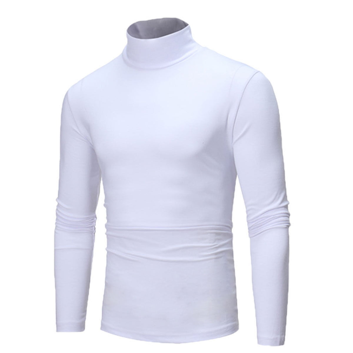Calsunbaby Men Cotton High Neck Pullover Sweater Tops Turtleneck Shirts ...