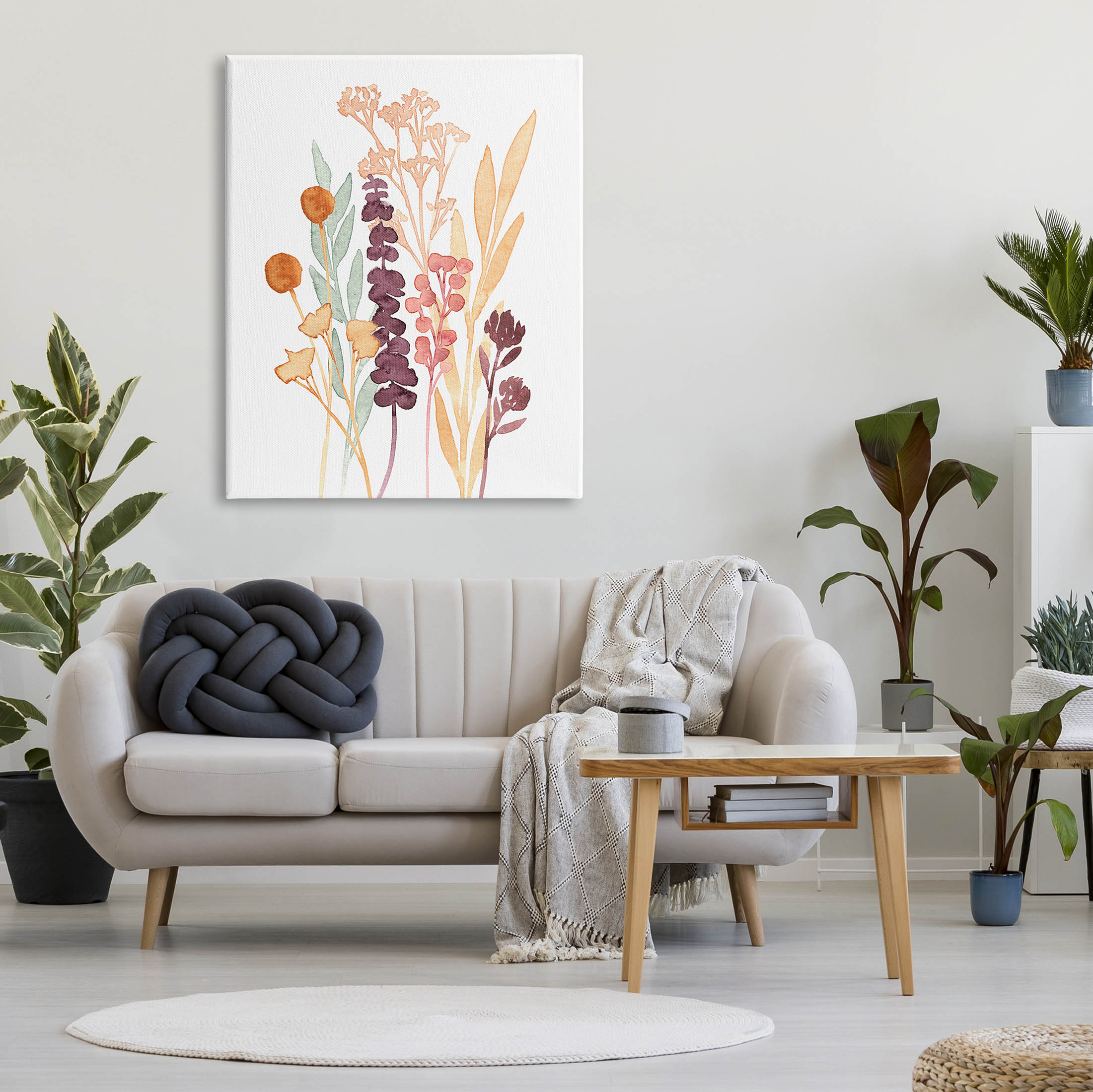 Stupell Industries Wildflower Botanicals Layered Herbs Graphic Art Gallery Wrapped Canvas Print Wall Art, Design by Annie Warren