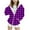 Purple, variant on BFHHYA Girls' Plaid Print Sweatshirt Jacket Kid Tween Oversized Hoodie Zip-Up Drop Shoulder Sweatshirt with Pockets (4-15 Years)