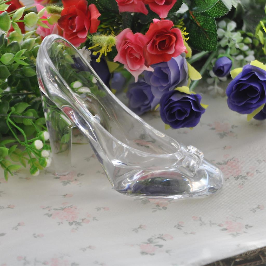 Mini Zapatito De Cristal Azul - Decoración De Escritorio O Juguete Para Niñas