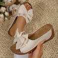 thumbnail image 2 of Hopeusnice Wedges Shoes for Women Trendy Non-Slip Breathable Soft Open Toe Sandals Women's Wedges Shoes Thick-Soled Wedge Heel PU Materials Summer Shoes Flexible Walking Shoes Beige 43, 2 of 9