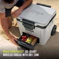 thumbnail image 2 of Ninja FrostVault 30-Qt Wheeled Cooler with Cold Dry Zone, Integrated Fridge-Temp Dry Storage Drawer, Premium Heavy-Duty Insulated Cooler, Keeps Ice for Days, FB230WH Cloud White, 2 of 8