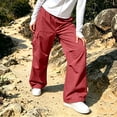 thumbnail image 6 of MexChoioe Womens Wide Leg Cargo Pants Plus Size Elastic Drawstring Waist Adjustable Hem Casual Outdoor Athletic Work Pants, 6 of 6