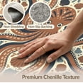 thumbnail image 6 of ODIKA 6'x9' Washable Area Rug Non-Slip, Chair-Friendly, Circle Creature Boho Decorative Round Dotted Motif Symmetrical for Dining Room, Under Table, Office Décor, 6 of 7