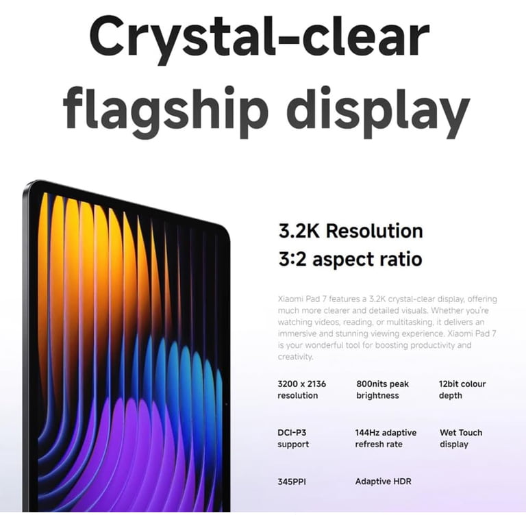 Xiaomi, Pad 7 Ai WiFi, 256GB 8GB, Blue, 11.2 inches 3.2K 144Hz