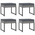thumbnail image 3 of vidaXL 11 Piece Garden Dining Set with Cushions Poly Rattan Gray 3101, 3 of 12