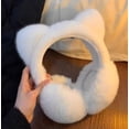 thumbnail image 5 of 2025 Cute Cat Ear Plush Ear Muffs for Girls Winter Student Riding Warm Ear Protection Windproof Coldproof Ear Covers Ear Warmers Outdoor Warmth, 5 of 7