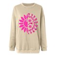 thumbnail image 4 of Jienlioq Hauts de Sortie pour Femmes Mode Femmes Col Rond Manches Longues Imprimé Chandail en Molleton Ample Blouse Hauts Offres Cyberlundi, 4 of 5