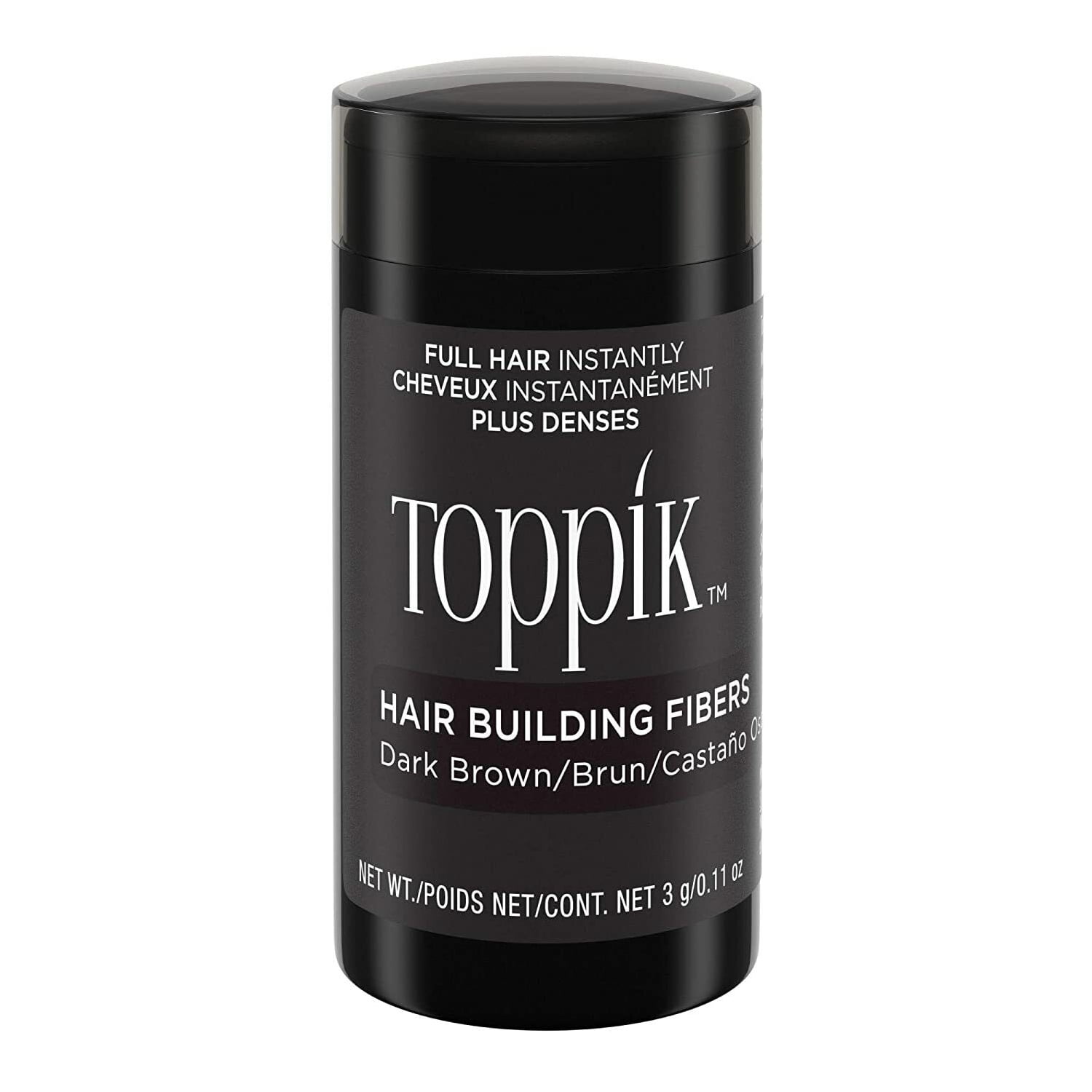Toppik Hair Building Fibers Dark Brown 3g / 0.11 oz - Walmart.com