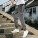 thumbnail image 4 of Pantalones largos para hombre, moda de verano, lisos, informales, con cintura elástica y bolsillos, 4 of 4