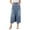 Light Blue, variant on Lovskoo Women's High Waisted Denim Skirt Front Slit Midi A-Line Casual Long Maxi Jean Skirts with Pocket Dark Blue