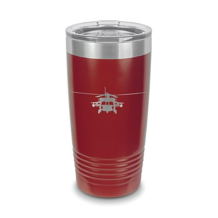 

Weaponized UH-60 Blackhawk Tumbler 20 oz - Laser Engraved w/ Clear Lid - Polar Camel - Stainless Steel - Vacuum Insulated - Double Walled - Travel Mug - uh60 helicopter s-70 s70