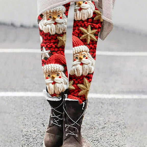 Pants for Women Christmas Printed Fitness Leggings Yoga Casual Pants Leggings,Womens Pants Multicolor M